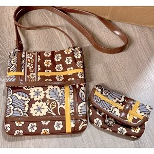 Vera Bradley 2 Piece Crossbody and Coin Purse